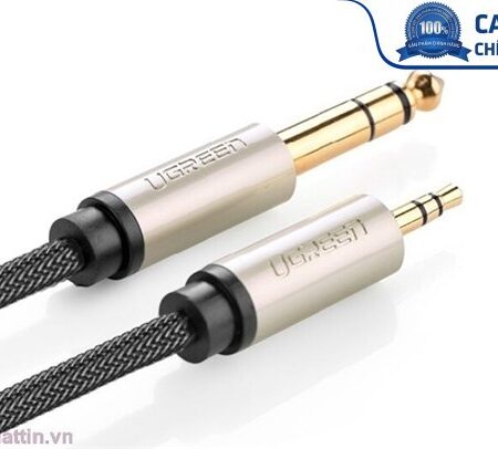 Cáp âm thanh Audio 3,5mm sang 6,5mm hai đầu dương 3M chính hãng Ugreen 10629 cao cấp