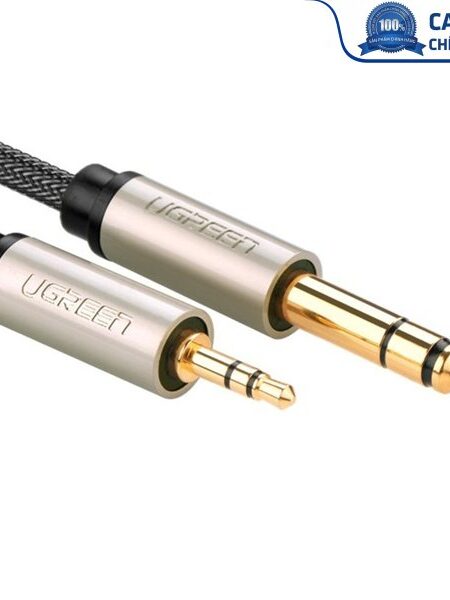Cáp âm thanh Audio 3.5mm to 6.35mm dài 5M Ugreen 10630 cao cấp