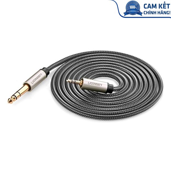 Cáp âm thanh Audio 3.5mm to 6.5mm dài 1,5m chính hãng Ugreen 40803 cao cấp