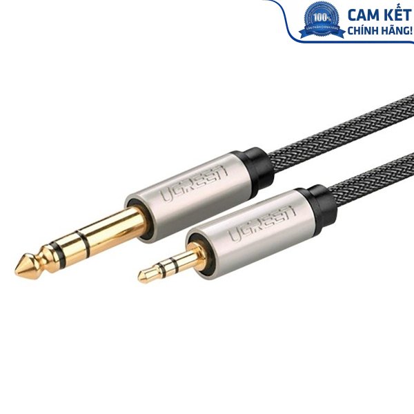 Cáp âm thanh Audio 3.5mm to 6.5mm dài 1,5m chính hãng Ugreen 40803 cao cấp
