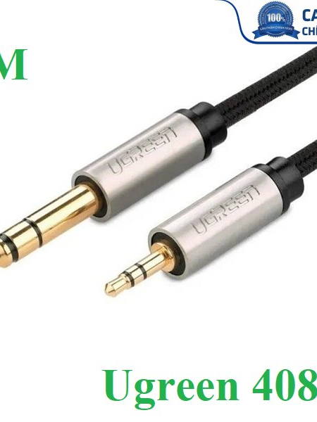 Cáp âm thanh Audio 3.5mm to 6.5mm dài 2m chính hãng Ugreen 40804 cao cấp