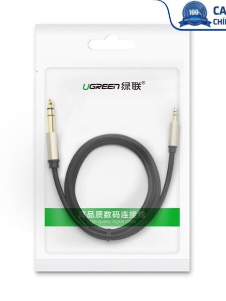 Cáp âm thanh Audio 3.5mm to 6.5mm dài 2m chính hãng Ugreen 40804 cao cấp