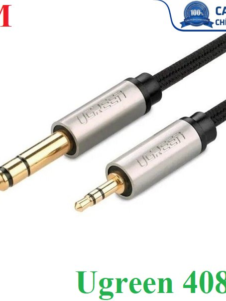 Cáp âm thanh Audio 3.5mm to 6.5mm dài 3m Ugreen 40805 cao cấp