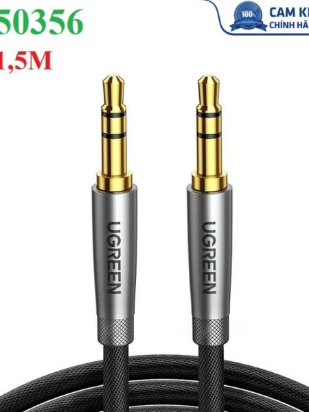 Cáp âm thanh audio AUX 3.5mm dương dương TRS dài 1,5M Ugreen 50356 cao cấp