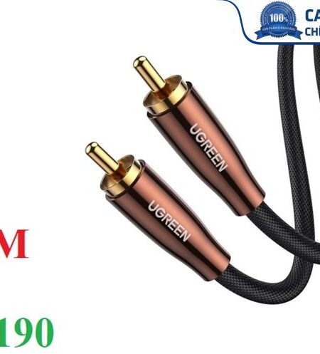 Cáp âm thanh Audio Coaxial RCA to RCA bọc Nynol dài 2M Ugreen 10190 cao cấp