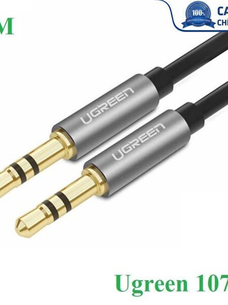 Cáp Audio 3.5mm dây tròn 5M Chính hãng Ugreen 10737 mạ vàng 24K