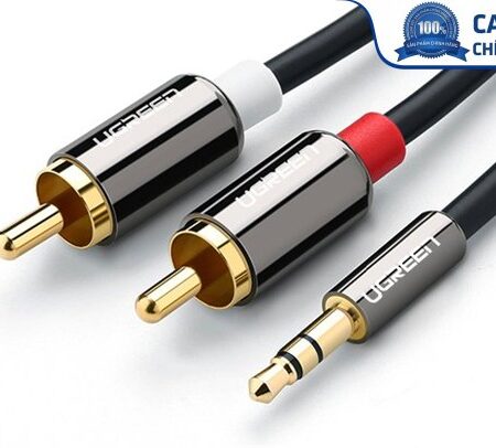 Cáp Audio 3,5mm ra 2 đầu RCA dài 2m chính hãng Ugreen 10584
