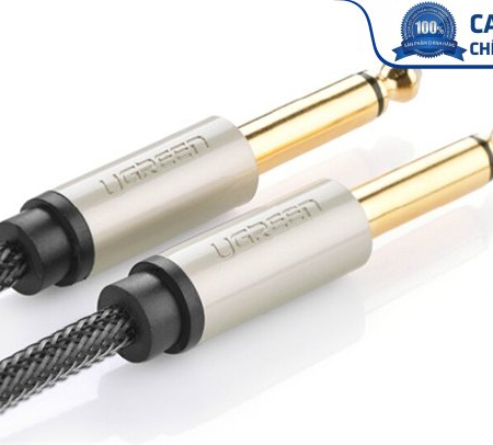 Cáp Audio 6,35mm dài 1m chính hãng Ugreen 10636 mạ vàng cao cấp