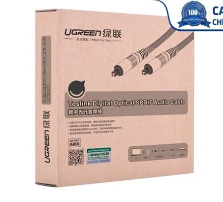 Cáp audio quang (Toslink, Optical) 1,5m Chính hãng Ugreen 10542 vỏ nhôm