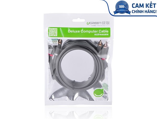 Cáp AV hoa sen 2 đầu RCA dài 3m chính hãng Ugreen 10519 Cao cấp