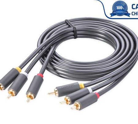 Cáp AV hoa sen 3 đầu RCA dài 2m chính hãng Ugreen 10525 Cao cấp