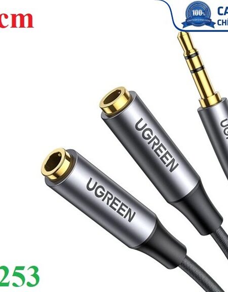 Cáp chia 2 cổng Audio 3.5mm dài 20cm Ugreen 50253 cao cấp