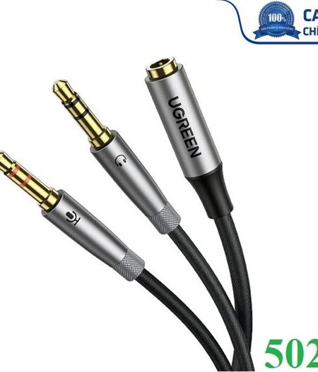 Cáp chữ Y gộp Mic & Loa sang tai nghe có Mic Ugreen 50255 cao cấp (đầu bọc hợp kim)
