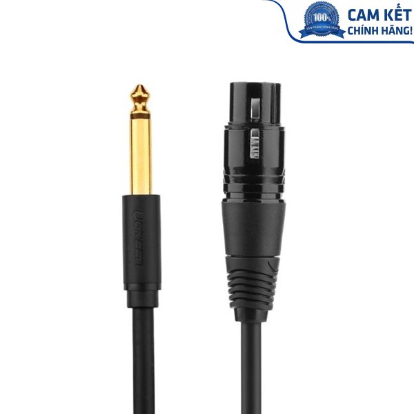 Cáp chuyển đổi từ 6.5mm sang AV Cannon (XLR) âm dài 3M chính hãng Ugreen 20720