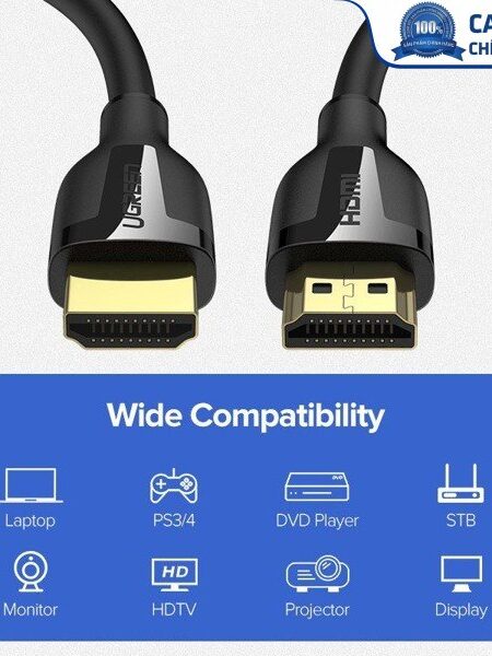 Cáp HDMI 2.0 dài 2m hỗ trợ hỗ trợ độ phân giải 4K@60Hz Ugreen 35174 cao cấp