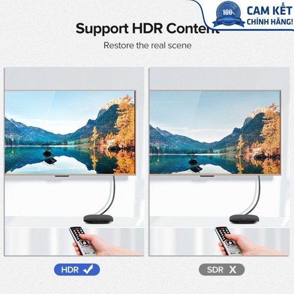 Cáp HDMI 2.0 dài 2m hỗ trợ hỗ trợ độ phân giải 4K@60Hz Ugreen 35174 cao cấp