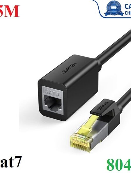 Cáp mạng Cat7 nối dài 0,5M âm dương 600Mhz tốc độ 10Gbps Ugreen 80410 cao cấp