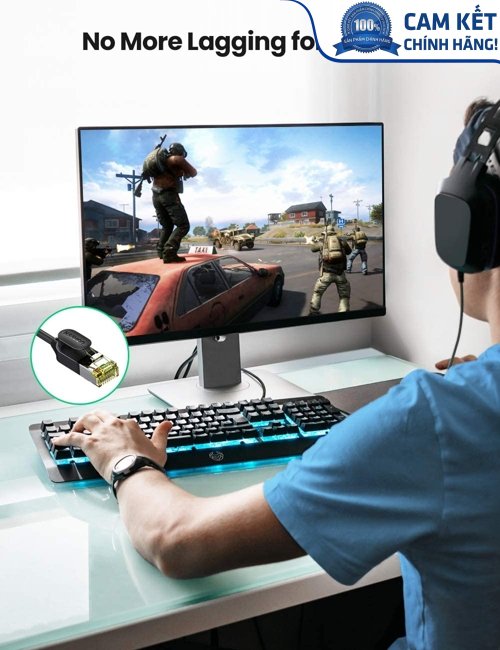 Cáp mạng Cat7 Ultra Slim dài 1,5M băng thông 10Gbps 600MHZ Ugreen 80416 cao cấp