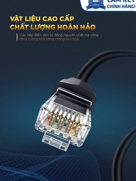Cáp mạng Cat8 đúc sẵn dài 10M 24AWG Class S/FTP Ugreen 70616 cao cấp