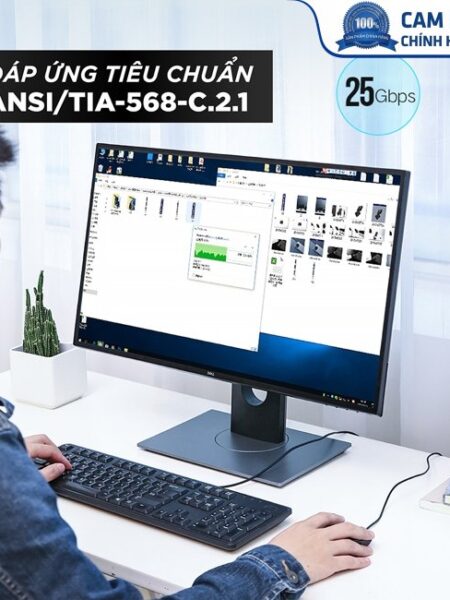 Cáp mạng Cat8 đúc sẵn dài 1M 24AWG Class S/FTP Ugreen 70327 cao cấp