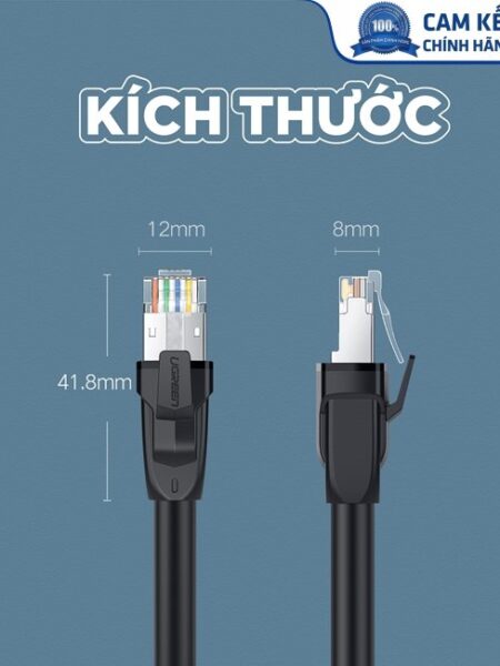 Cáp mạng Cat8 đúc sẵn dài 1M 24AWG Class S/FTP Ugreen 70327 cao cấp