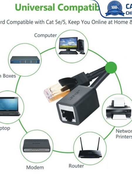 Cáp mạng đúc sẵn Cat6 nối dài 5m chính hãng Ugreen 11283 cao cấp