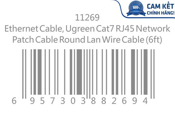 Cáp mạng đúc sẵn Cat7 dài 2m dẹt chính hãng Ugreen 11269 Cao cấp