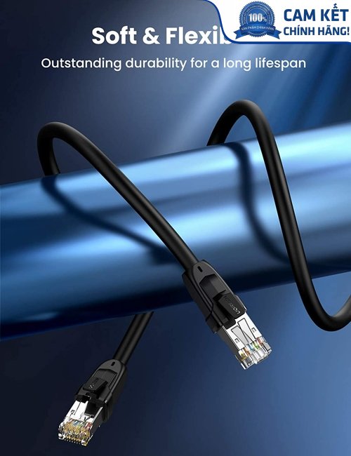 Cáp mạng đúc sẵn tròn Cat8 dài 15M 24AWG Ugreen 80727 cao cấp