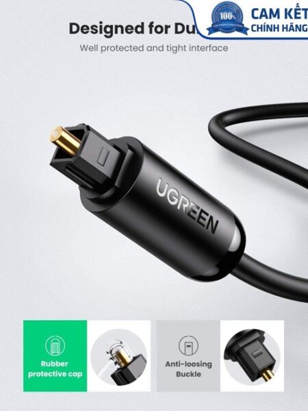 Cáp quang âm thanh Digital Optical Audio Toslink dài 3m Ugreen 70893 cao cấp