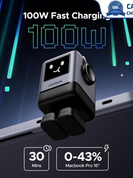 Củ sạc nhanh 100W GaN Robot 4 cổng, 3 USB Type-C và 1 USB Type-A Hỗ trợ QC4+, PD3.0 Ugreen 45514B
