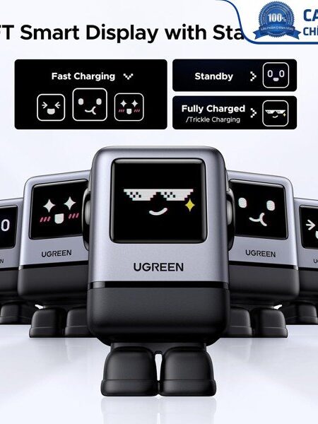 Củ sạc nhanh 100W GaN Robot 4 cổng, 3 USB Type-C và 1 USB Type-A Hỗ trợ QC4+, PD3.0 Ugreen 45514B