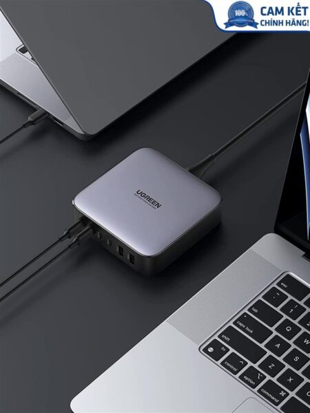 Củ sạc nhanh Nexode 200W GaN II 6 cổng, USB Type-C x4, USB Type-A x2 Ugreen 40914 chính hãng (EU)