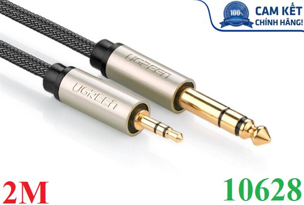 Dây cáp audio 3.5mm to 6.35mm dài 2m Ugreen 10628 cao cấp