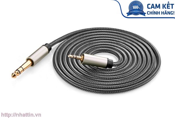Dây cáp audio 3.5MM to 6.5MM hai đầu dương dài 2m Ugreen 10628 cao cấp
