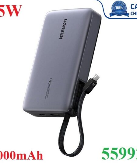 Pin dự phòng Nexode 20000mAh công suất 145W cho điện thoại laptop Ugreen 55992B/PB551 cao cấp