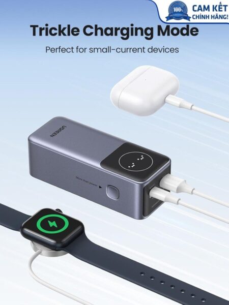 Pin sạc dự phòng Nexode 12000mAh 100W sạc nhanh 2 cổng Ugreen 35526B có màn hình cao cấp