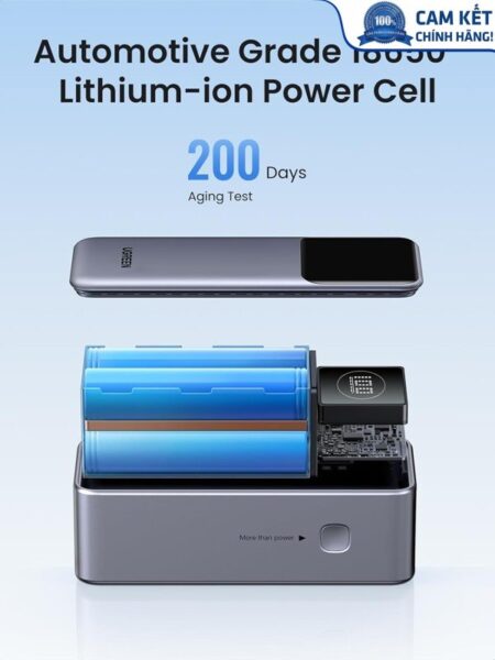 Pin sạc dự phòng Nexode 12000mAh 100W sạc nhanh 2 cổng Ugreen 35526B có màn hình cao cấp