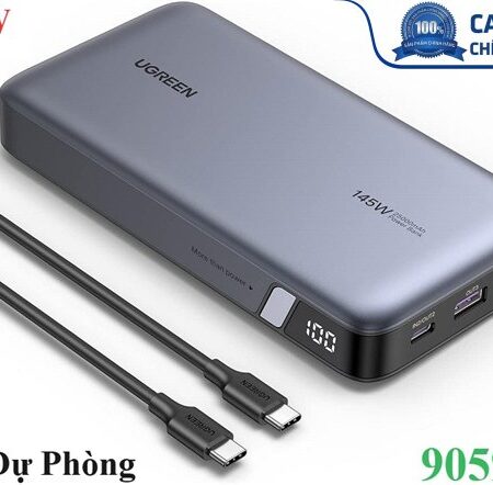 Sạc dự phòng PD 145W dung lượng 25000mAh hỗ trợ sạc nhanh 100W laptop Ugreen 90597A cao cấp