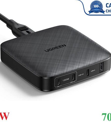 Sạc nhanh để bàn 100W 4 cổng USB Type-C x3, Type-A x1 Ugreen 70870 cao cấp