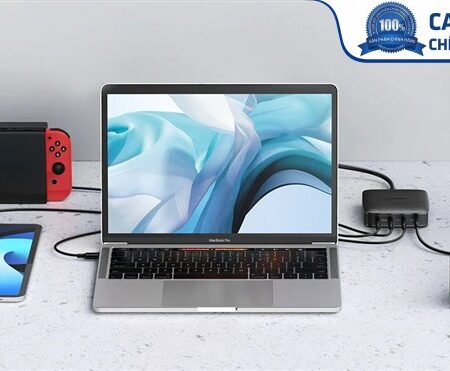 Sạc nhanh để bàn 100W 4 cổng USB Type-C x3, Type-A x1 Ugreen 70870 cao cấp